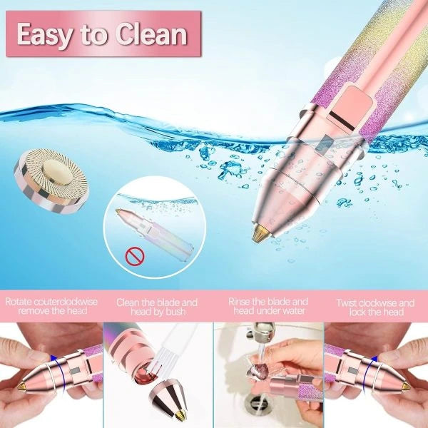 2 In 1 Eyebrow Trimmer For Women High Quality Hair Remover With Built-In Light