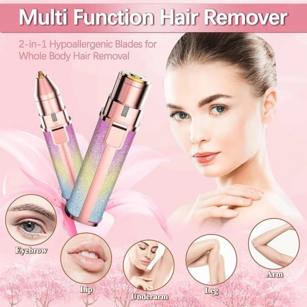 2 In 1 Eyebrow Trimmer For Women High Quality Hair Remover With Built-In Light