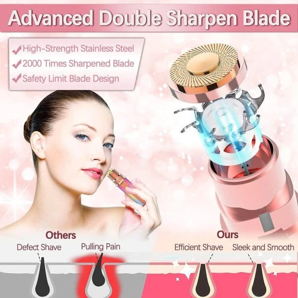 2 In 1 Eyebrow Trimmer For Women High Quality Hair Remover With Built-In Light
