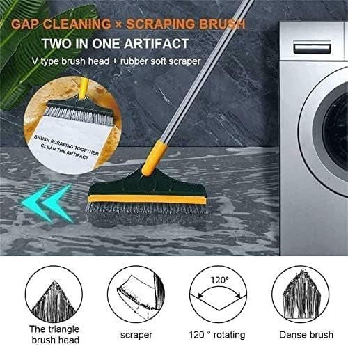 2 In 1 Floor Cleaning Brush Bathroom Tile Windows Floor Cleaning Brush With 120° Rotatable Head – Multipurpose Bathroom Floor Cleaning Brush – Floor Brush Scrubber