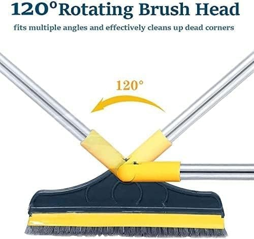 2 In 1 Floor Cleaning Brush Bathroom Tile Windows Floor Cleaning Brush With 120° Rotatable Head – Multipurpose Bathroom Floor Cleaning Brush – Floor Brush Scrubber