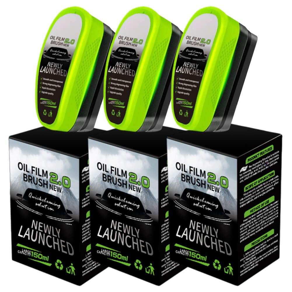 Oil Film Brush 2.0, Clear Vision Glass Cleaner, Clearview Shield Clear Vision Windshield Cleaner, Oil Film Cleaning Brush for Car Windows