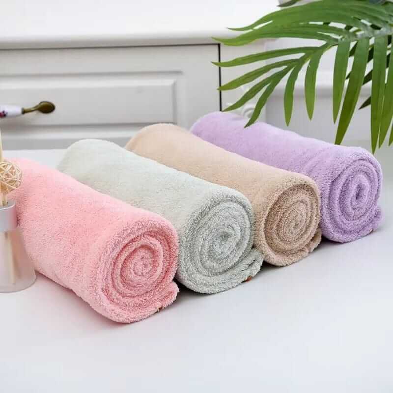 Hair Drying Towel Cap – Quick Dry, Soft & Absorbent Turban Wrap for Women