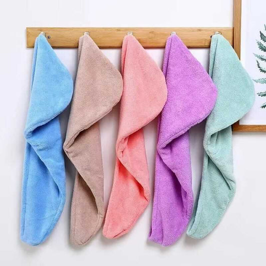 Hair Drying Towel Cap – Quick Dry, Soft & Absorbent Turban Wrap for Women