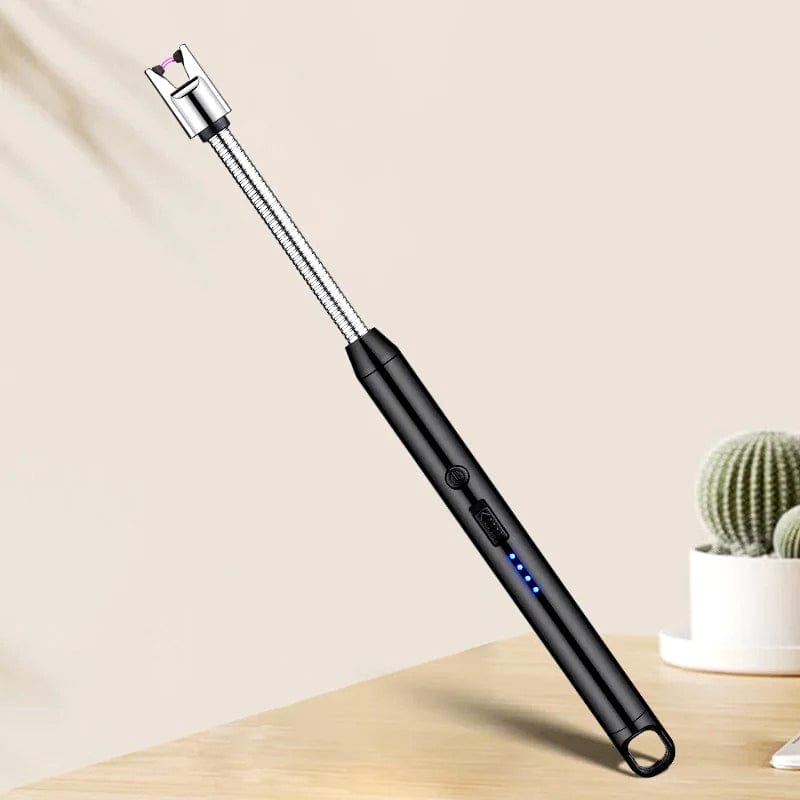 360° Flexible Neck USB Pulse Arc Lighter – Rechargeable Flameless Ignition for Candles, Kitchen Stoves & Outdoor BBQ