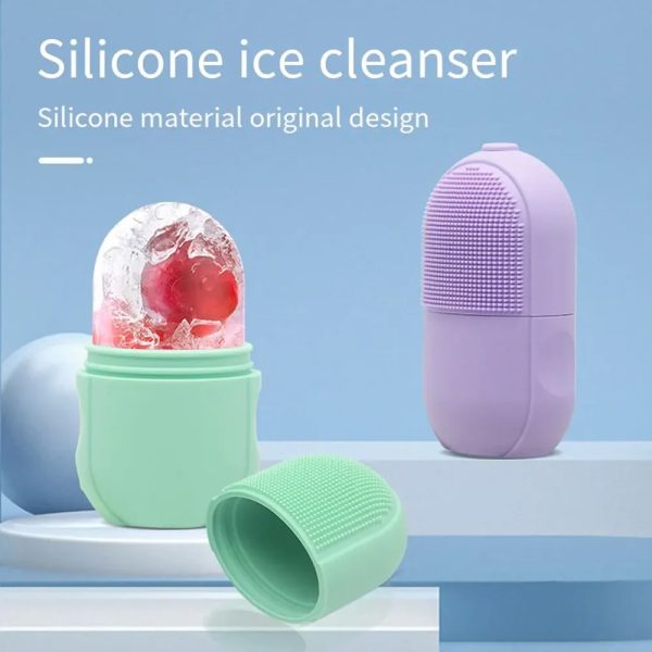 Ice Roller Facial Massage | Silicone Cleansing Ice Lattice | Ice Cube Roller With Scrub
