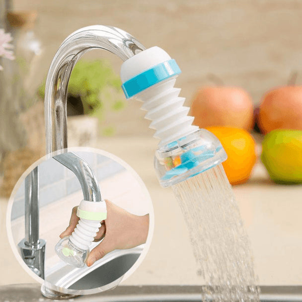 Kitchen Shower Splash Fan Faucet With Clip Water-saving Filter Tap Nozzle Extended Each – With Box