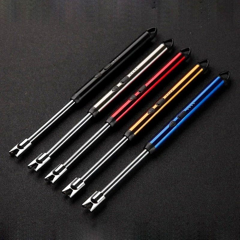 360° Flexible Neck USB Pulse Arc Lighter – Rechargeable Flameless Ignition for Candles, Kitchen Stoves & Outdoor BBQ