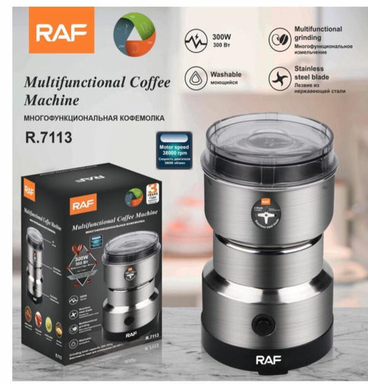 Raf Multi Purpose Electric Coffee Grinder Automatic Coffee Spice Bean Grinder Stainless Steel