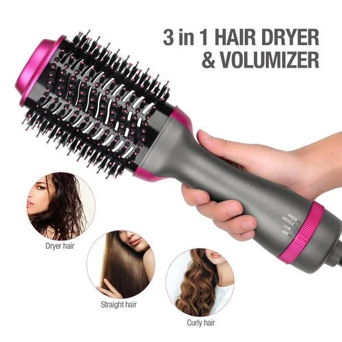 One Step 2 In 1 Hair Dryer & Brush (dryer + Styler) Brush For Fast Drying, Straightening, Curling