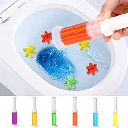 Toilet Cleaning Stamp Gel Toilet Injection Gel Flower Bathroom Cleaner Toilet Gel (random Color)
